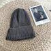 Wholesale acrylic color knitted hat JDC-FH-NLS011 Fashionhat 倪罗诗 dark grey 54-58cm Wholesale Jewelry JoyasDeChina Joyas De China