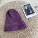 Wholesale acrylic color knitted hat JDC-FH-NLS011 Fashionhat 倪罗诗 purple 54-58cm Wholesale Jewelry JoyasDeChina Joyas De China