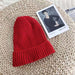 Wholesale acrylic color knitted hat JDC-FH-NLS011 Fashionhat 倪罗诗 red 54-58cm Wholesale Jewelry JoyasDeChina Joyas De China