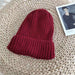 Wholesale acrylic color knitted hat JDC-FH-NLS011 Fashionhat 倪罗诗 wine red 54-58cm Wholesale Jewelry JoyasDeChina Joyas De China