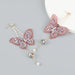 Wholesale acrylic diamond earrings earrings JDC-ES-JL533 Earrings JoyasDeChina violet Wholesale Jewelry JoyasDeChina Joyas De China
