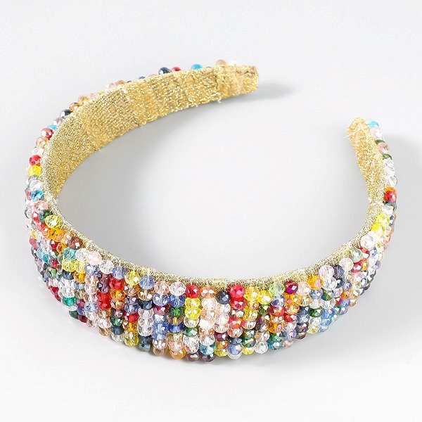 Wholesale acrylic fabric colorful beads headband JDC-HD-JL064 Headband 氿乐 Wholesale Jewelry JoyasDeChina Joyas De China