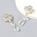 Wholesale acrylic flower alloy earrings JDC-ES-JL069 Earrings JoyasDeChina white Wholesale Jewelry JoyasDeChina Joyas De China