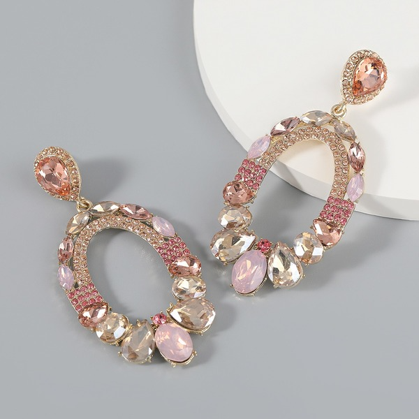 Wholesale acrylic glass diamond alloy earrings JDC-ES-JL042 Earrings JoyasDeChina Wholesale Jewelry JoyasDeChina Joyas De China