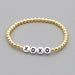 Bulk Jewelry Wholesale acrylic gold-plated non-fading gold beads color letter bracelet JDC-BT-RXGBH006 Wholesale factory from China YIWU China
