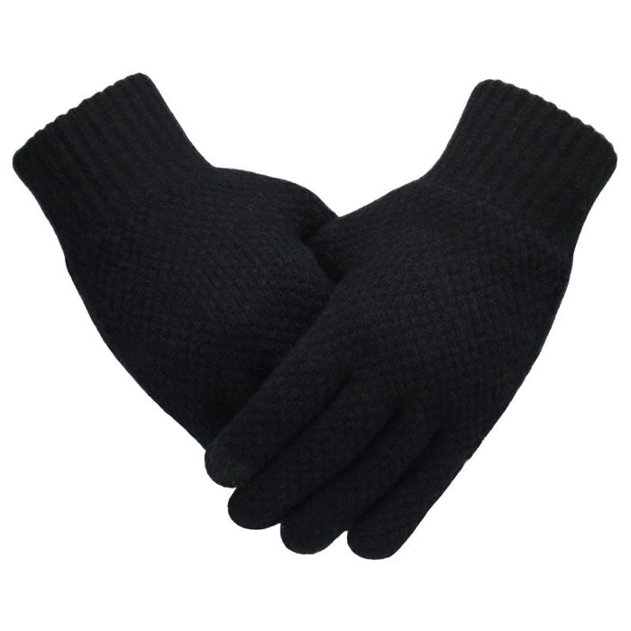 Wholesale Acrylic Knitted Men's Gloves JDC-GS-FanP001 Gloves 梵普 black one size Wholesale Jewelry JoyasDeChina Joyas De China