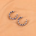 Wholesale acrylic lattice C-shaped Earrings JDC-ES-GSLSY004 Earrings JoyasDeChina blue and white earring Wholesale Jewelry JoyasDeChina Joyas De China