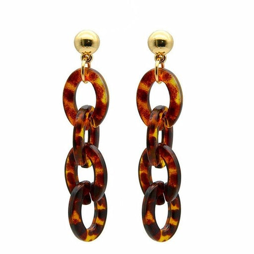 Wholesale acrylic leopard Earrings JDC-ES-E010 Earrings 奈珠 Wholesale Jewelry JoyasDeChina Joyas De China