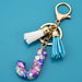 Wholesale acrylic letter color tassel keychains JDC-KC-WAN008 Keychains 沃安 I Wholesale Jewelry JoyasDeChina Joyas De China