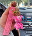 Wholesale Acrylic Metal Bear Keychain JDC-KC-WQK058 Keychains 沃齐克 pink A Wholesale Jewelry JoyasDeChina Joyas De China