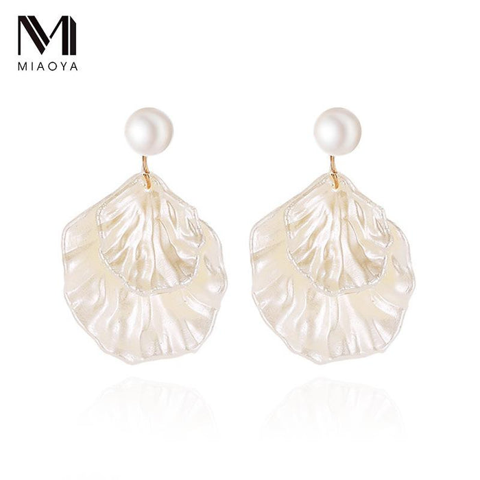 Bulk Jewelry Wholesale acrylic pearl shell earrings JDC-ES-A057 Wholesale factory from China YIWU China