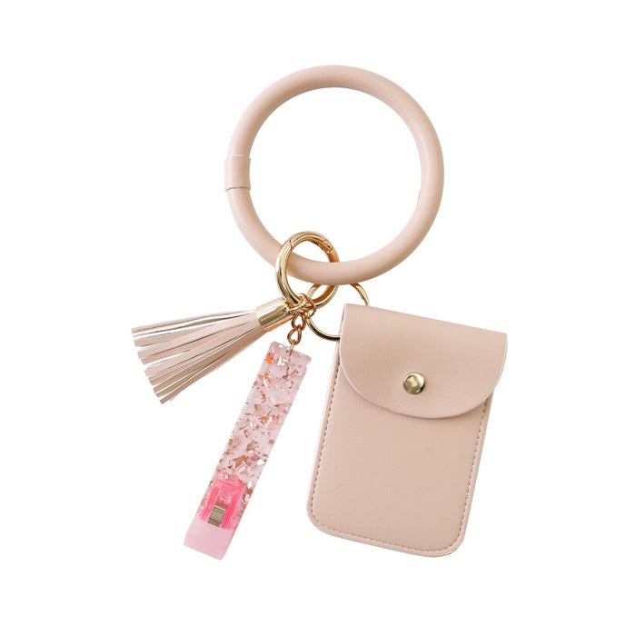 Wholesale Acrylic PU Zinc Alloy Coin Purse ATM Card Grabber Contactless Card Picker Keychain Wristlet MOQ≥2 JDC-KC-JM004 Keychains 杰米 MOQ2 pink K68384 Wholesale Jewelry JoyasDeChina Joyas De China