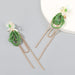 Wholesale acrylic resin flower Tassel Earrings JDC-ES-JL501 Earrings JoyasDeChina green Wholesale Jewelry JoyasDeChina Joyas De China
