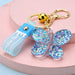 Wholesale Acrylic Sequin Butterfly Keychain JDC-KC-WS127 Keychains 围颂 blue Wholesale Jewelry JoyasDeChina Joyas De China