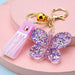 Wholesale Acrylic Sequin Butterfly Keychain JDC-KC-WS127 Keychains 围颂 purple Wholesale Jewelry JoyasDeChina Joyas De China