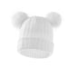 Wholesale acrylic solid color double ball children's hat JDC-FH-XB-018 FashionHat 小贝 white Wholesale Jewelry JoyasDeChina Joyas De China