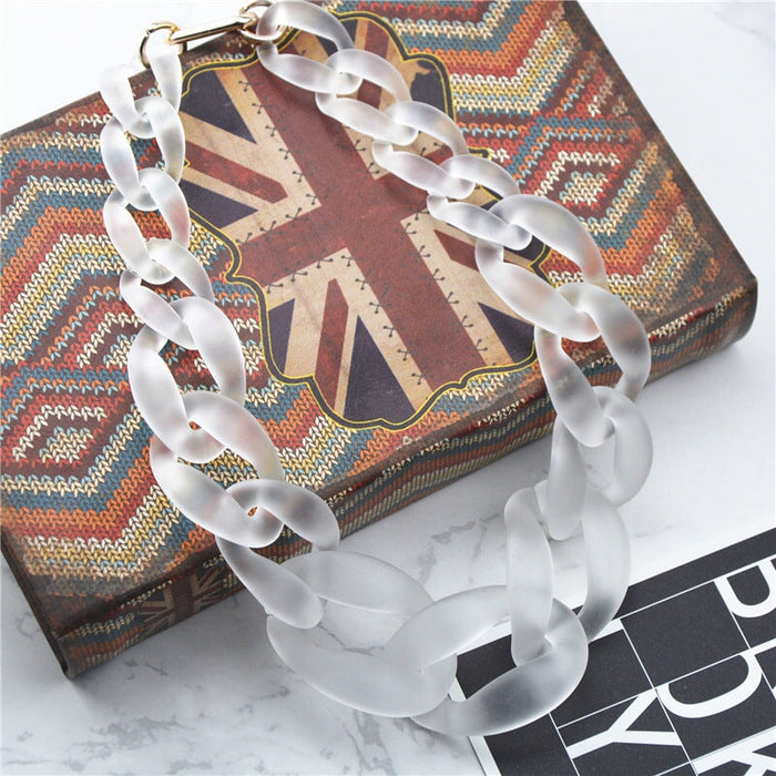 Wholesale acrylic super necklace JDC-NE-XC234 Necklaces 夏晨 2 Wholesale Jewelry JoyasDeChina Joyas De China