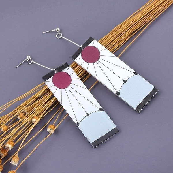 Wholesale Acrylic Tanjiro Earrings JDC-ES-MM-001 Earrings 慕名 Wholesale Jewelry JoyasDeChina Joyas De China