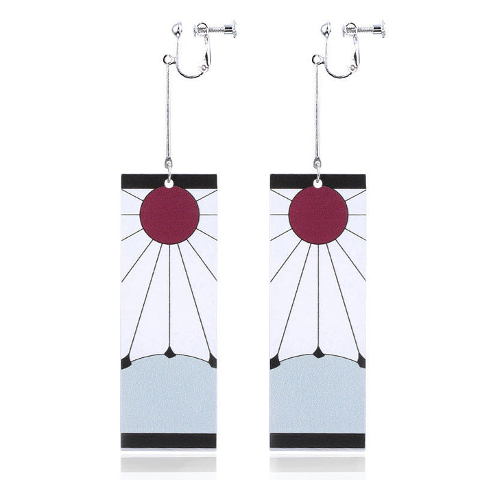 Wholesale Acrylic Tanjiro Earrings JDC-ES-MM-001 Earrings 慕名 E83-2 Wholesale Jewelry JoyasDeChina Joyas De China