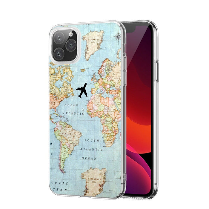 Wholesale Airplane Map Apple 12pro for transparent iPhone 11 phone soft case JDC-PC-KEX003 Phone Cases 科讯 60134 iPhone X/XS Wholesale Jewelry JoyasDeChina Joyas De China