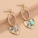 Wholesale Alloy Abalone Shell Earrings JDC-ES-NM010 Earrings 诺铭 Wholesale Jewelry JoyasDeChina Joyas De China