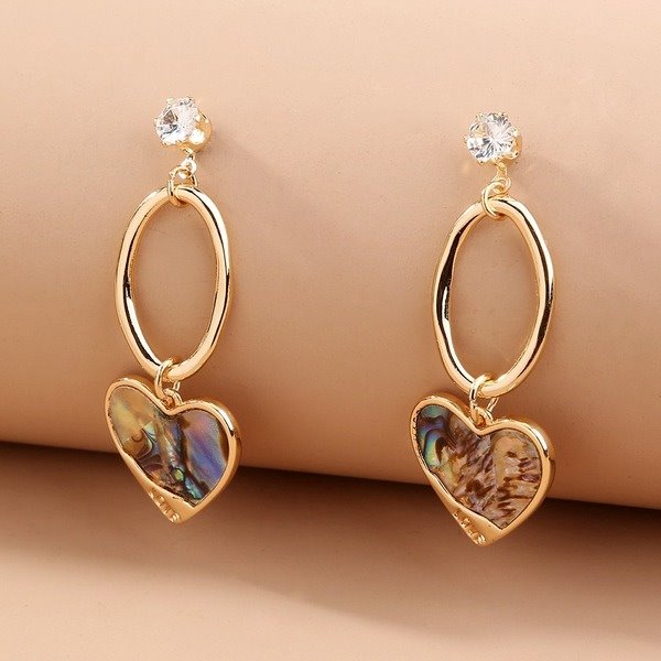Wholesale Alloy Abalone Shell Earrings JDC-ES-NM010 Earrings 诺铭 Wholesale Jewelry JoyasDeChina Joyas De China