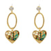 Wholesale Alloy Abalone Shell Earrings JDC-ES-NM010 Earrings 诺铭 Alloy Wholesale Jewelry JoyasDeChina Joyas De China