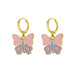 Wholesale Alloy Acrylic Butterfly Earrings JDC-ES-F614 Earrings 韩之尚 55071 Dripping oil Wholesale Jewelry JoyasDeChina Joyas De China