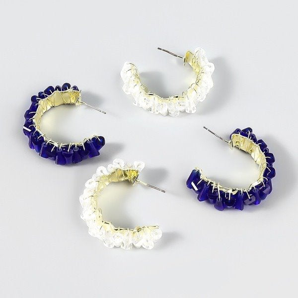 Wholesale Alloy Acrylic C-Shape Earrings JDC-ES-JL709 Earrings ?鹄? Wholesale Jewelry JoyasDeChina Joyas De China