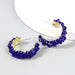 Wholesale Alloy Acrylic C-Shape Earrings JDC-ES-JL709 Earrings ?鹄? blue Wholesale Jewelry JoyasDeChina Joyas De China