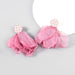 Wholesale alloy acrylic cloth earrings JDC-ES-JL847 Earrings 氿乐 pink Wholesale Jewelry JoyasDeChina Joyas De China
