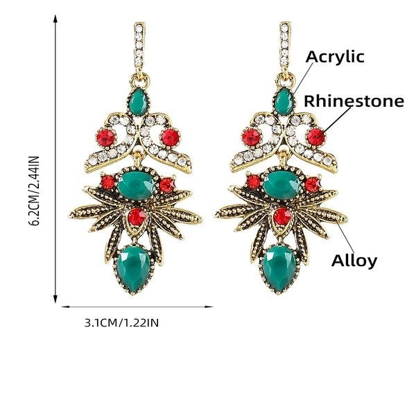 Wholesale Alloy Acrylic Earrings JDC-ES-JL-020colored rhinestones Earrings ?鹄? Wholesale Jewelry JoyasDeChina Joyas De China