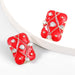 Wholesale Alloy Acrylic Enamel Geometric Earrings JDC-ES-JL891 Earrings 氿乐 red Wholesale Jewelry JoyasDeChina Joyas De China