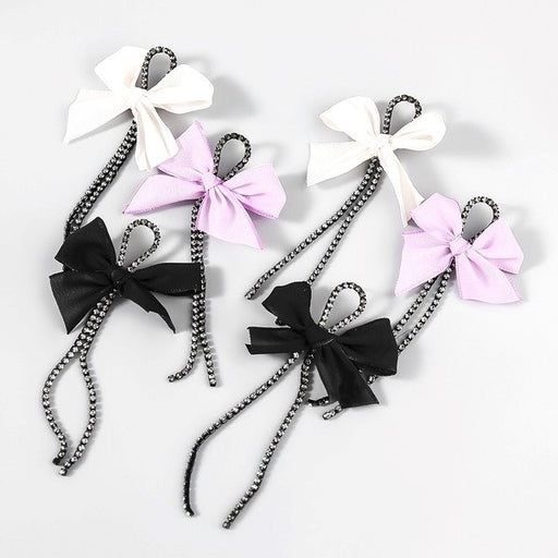 Wholesale alloy acrylic fabric bowknot earrings JDC-ES-JL733 Earrings 氿乐 Wholesale Jewelry JoyasDeChina Joyas De China