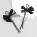 Wholesale alloy acrylic fabric bowknot earrings JDC-ES-JL733 Earrings 氿乐 black Wholesale Jewelry JoyasDeChina Joyas De China