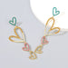 Wholesale Alloy Acrylic Multilayer Heart Earrings JDC-ES-JL673colored rhinestones Earrings ?鹄? color Wholesale Jewelry JoyasDeChina Joyas De China