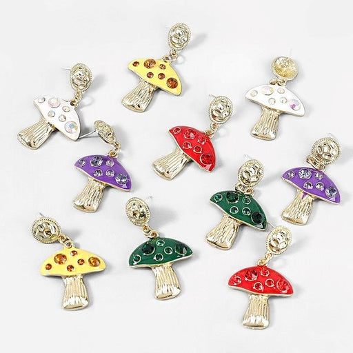 Wholesale Alloy Acrylic Mushroom Earrings JDC-ES-JL739 Earrings 氿乐 Wholesale Jewelry JoyasDeChina Joyas De China
