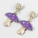 Wholesale Alloy Acrylic Mushroom Earrings JDC-ES-JL739 Earrings 氿乐 purple Wholesale Jewelry JoyasDeChina Joyas De China