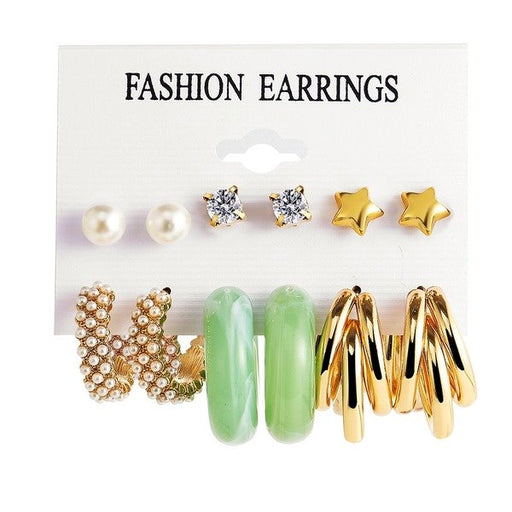 Wholesale Alloy Acrylic Pearl Earrings Set JDC-ES-F610 Earrings 韩之尚 Wholesale Jewelry JoyasDeChina Joyas De China