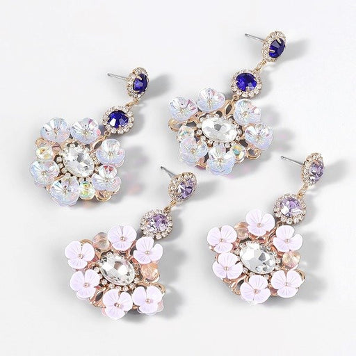 Wholesale Alloy Acrylic Resin Flower Earrings JDC-ES-JL802 Earrings 氿乐 Wholesale Jewelry JoyasDeChina Joyas De China