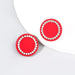 Wholesale Alloy Acrylic Round Earrings JDC-ES-JL793 Earrings 氿乐 Wholesale Jewelry JoyasDeChina Joyas De China