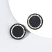 Wholesale Alloy Acrylic Round Earrings JDC-ES-JL793 Earrings 氿乐 black Wholesale Jewelry JoyasDeChina Joyas De China