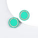 Wholesale Alloy Acrylic Round Earrings JDC-ES-JL793 Earrings 氿乐 green Wholesale Jewelry JoyasDeChina Joyas De China