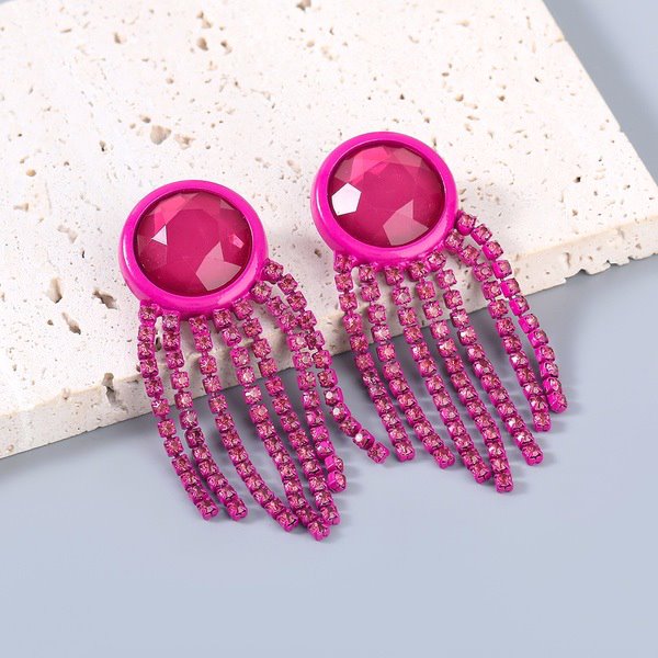 Wholesale alloy acrylic tassel earrings JDC-ES-JL757 Earrings 氿乐 Wholesale Jewelry JoyasDeChina Joyas De China