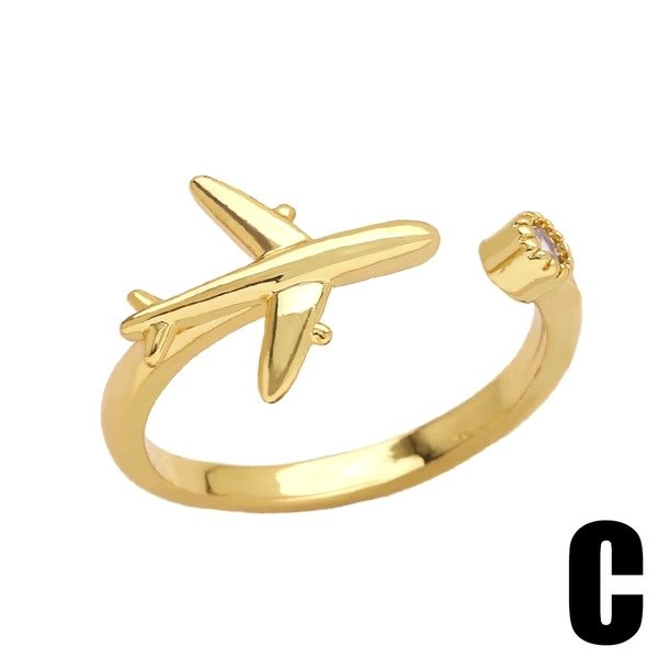 Wholesale alloy airplane index finger ring JDC-RS-AS304 Rings 翱昇 Wholesale Jewelry JoyasDeChina Joyas De China