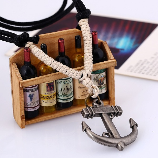 Bulk Jewelry Wholesale alloy anchor man necklaces JDC-MNE-PK046 Wholesale factory from China YIWU China