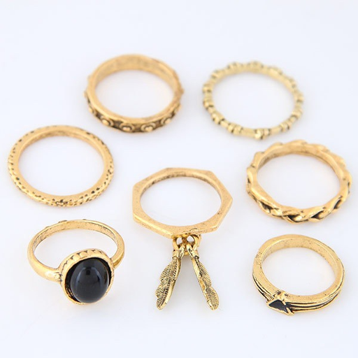 Bulk Jewelry Wholesale alloy arrow carving rings JDC-RS-wy063 Wholesale factory from China YIWU China