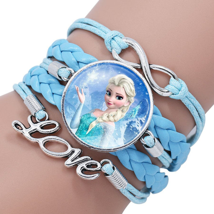 Wholesale Alloy Artificial Leather Glass Bracelet JDC-BT-NingX006 Bracelet 柠祥 12004301 Wholesale Jewelry JoyasDeChina Joyas De China