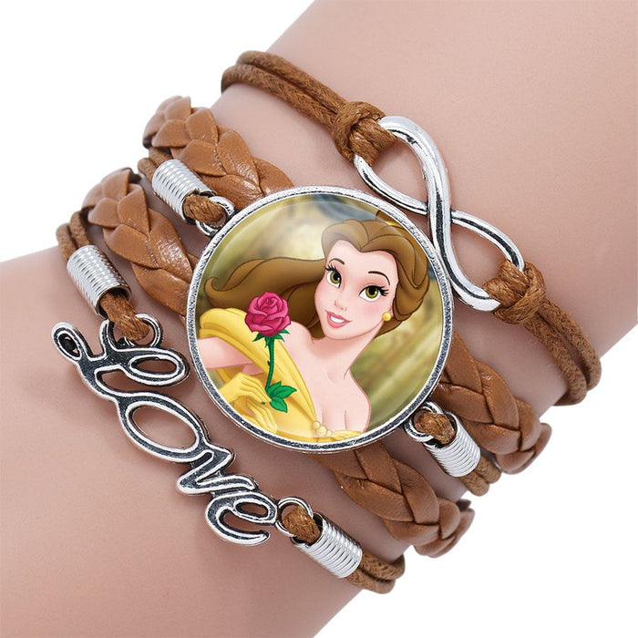 Wholesale Alloy Artificial Leather Glass Bracelet JDC-BT-NingX006 Bracelet 柠祥 12004302 Wholesale Jewelry JoyasDeChina Joyas De China