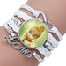 Wholesale Alloy Artificial Leather Glass Bracelet JDC-BT-NingX006 Bracelet 柠祥 12004305 Wholesale Jewelry JoyasDeChina Joyas De China